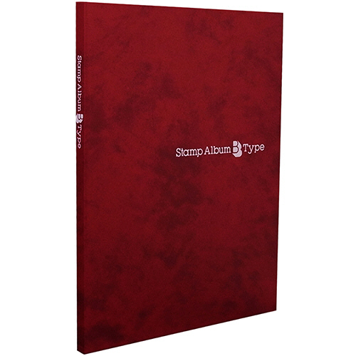 ｽﾀﾝﾌﾟｱﾙﾊﾞﾑBﾀｲﾌﾟ A5ﾀﾃ 5段ﾎﾟｹｯﾄ 赤 1冊画像