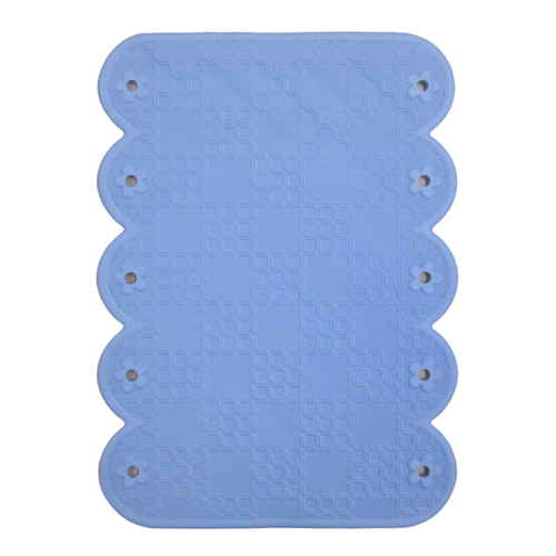 スベリを防ぐ手すりマット 風呂 マット ブルー