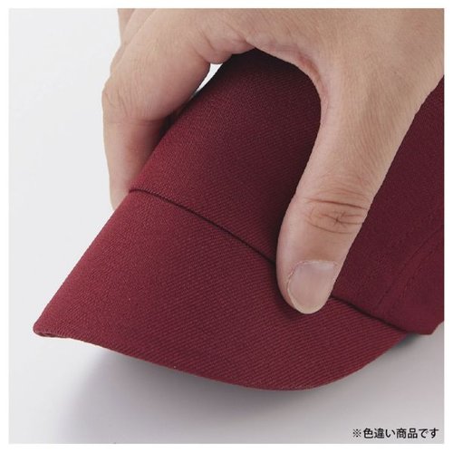 店舗スタッフ用帽子 キャップたれ付 兼用 Mネイビー フリーサイズ 住商モンブラン キャップの前面にタレが付いている状態で、ネイビー色が強調されている様子