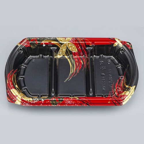 シーピー化成 弁当容器 BFN味音(みおん)26-1 結花黒 本体画像