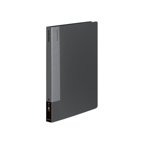 クリヤーブック固定式　Ａ４縦　４０Ｐ　ダークグレー画像