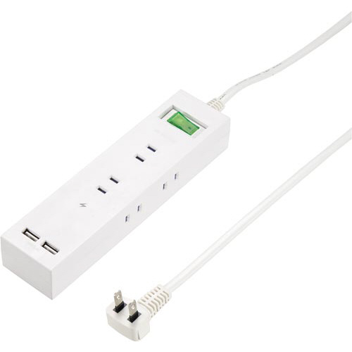 ３方向から挿せる６個口ＵＳＢタップ　ホワイト画像