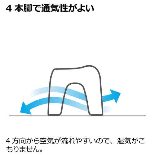 風呂椅子　高さ20cm　ハユール　ブルー 鮮やかなブルーの椅子が直立している姿、表面は滑らかで清潔感あり