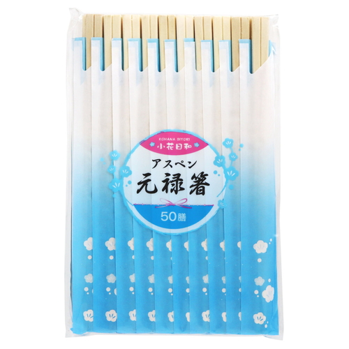 割り箸　小花日和アスペン元禄箸　50膳画像