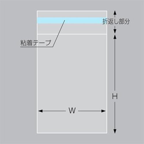 テープ有 OPP袋 32-7307 マルチフクロ T-6-10 100枚入 ササガワ画像