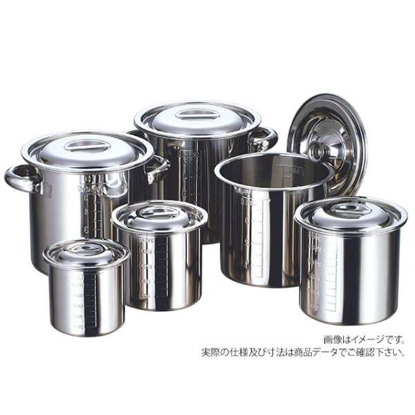 AG18-8 目盛付寸胴鍋 10cm(手無) 赤川器物製作所画像