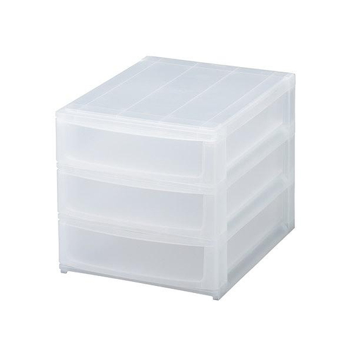 収納ケース 引き出し 約 幅27×奥行35×高さ27cm A4 浅3段画像