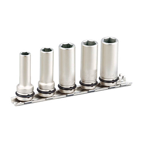 インパクト用ロングソケットセット(ホルダー付)　5pcs　1セット画像