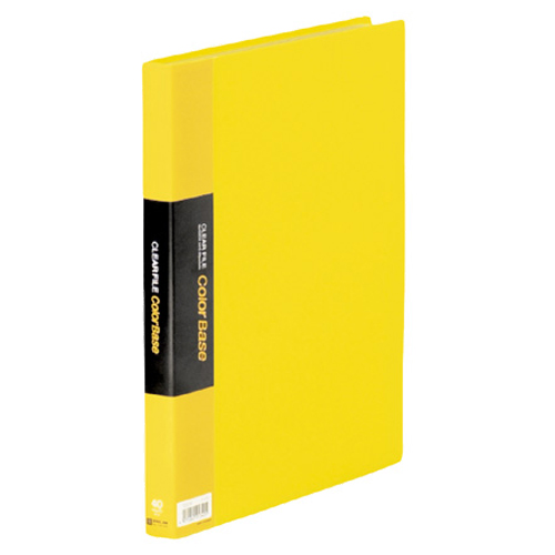 ｸﾘｱｰﾌｧｲﾙ ｶﾗｰﾍﾞｰｽW A4ﾀﾃ 40ﾎﾟｹｯﾄ 背幅24mm 黄 1冊画像