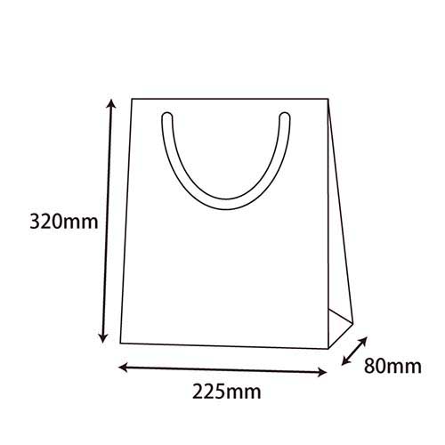 おしゃれなマット仕様で、オレンジの手提げ紙袋