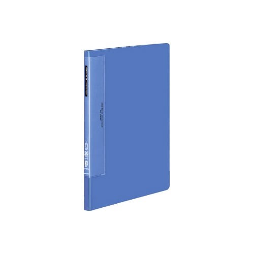 クリヤーブックウェーブカット　固定式Ａ４縦２０Ｐ青画像