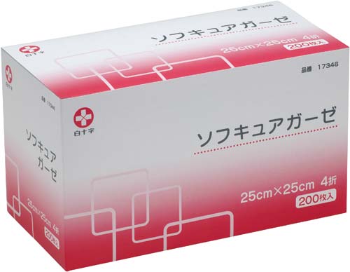 ソフキュアガーゼ　２５×２５　４折　２００枚入画像