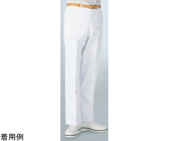 男子スラックス　白　W70画像