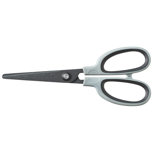 ﾌｯ素刃はさみ 刃先先丸 刃渡り65mm ｸﾞﾚｰ 1ｾｯﾄ(10本)画像