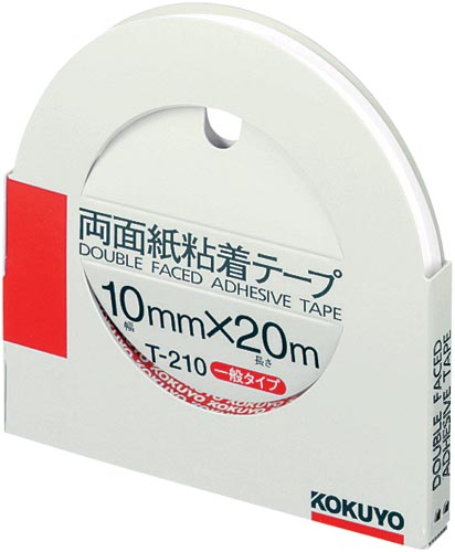 両面紙粘着テープ１０ｍｍ×２０ｍ　カッター付き画像