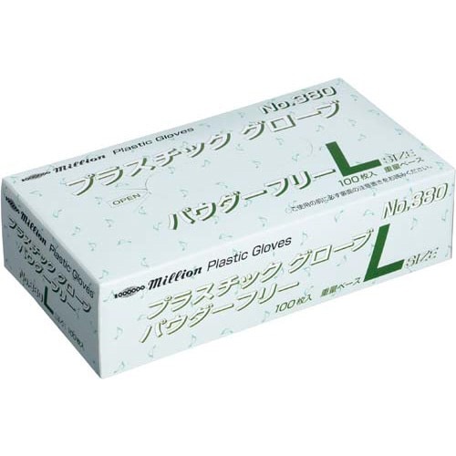 プラスチックグローブＮＯ．３８０　Ｌサイズ１０箱入画像