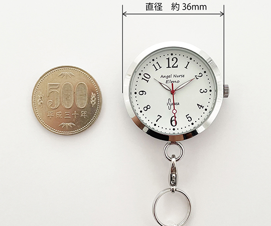エンジェルナースウォッチ　エルモ　アプリコット 柔らかなアプリコット色のウエアラブルデザインが際立つ時計の側面