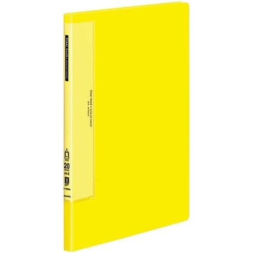 クリヤーブックＷＣ　固定式Ａ４縦２０Ｐ黄１０冊画像