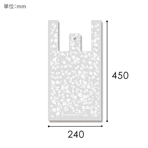 HEIKO レジ袋 バイオハンドハイパー M ホワイトリーフ 100枚画像
