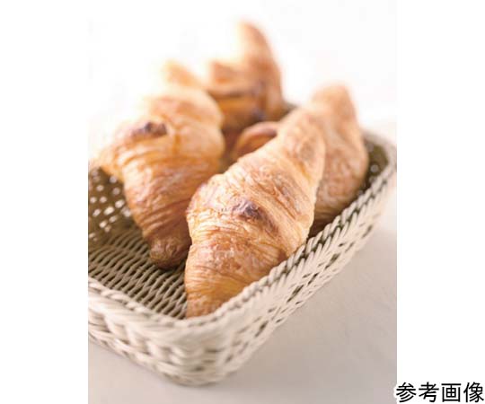プリート PP角型バスケット（ブラウン）360×280×70mm（36型） 薄茶色の角型バスケットが側面から見える状態