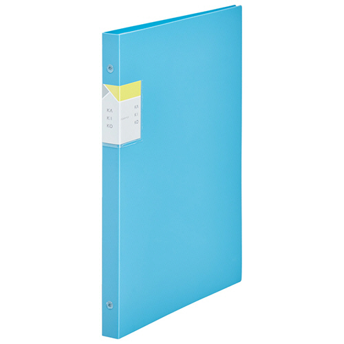 ｸﾘｱｰﾌｧｲﾙｶｷｺ 差し替え式 A4ﾀﾃ 30穴 20ﾎﾟｹｯﾄ 背幅21mm 水色 1冊画像