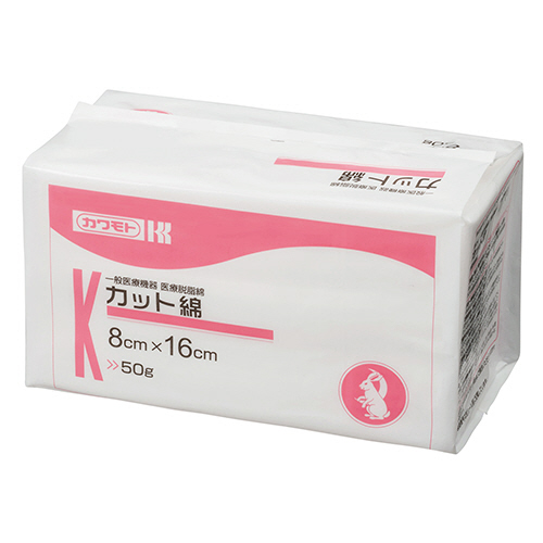 ｶｯﾄ綿 8×16cm 50g 1ﾊﾟｯｸ