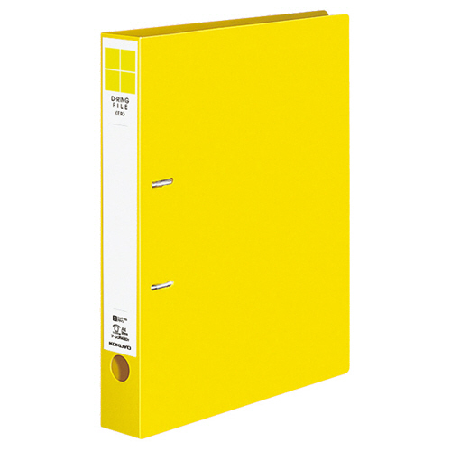Dﾘﾝｸﾞﾌｧｲﾙ(ER) A4ﾀﾃ 2穴 300枚 30mmとじ 背幅45mm 黄 1ｾｯﾄ(10冊)画像