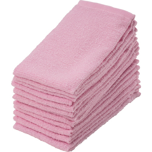 作業用おしぼりﾀｵﾙ ﾋﾟﾝｸ 1ﾊﾟｯｸ(12枚)画像