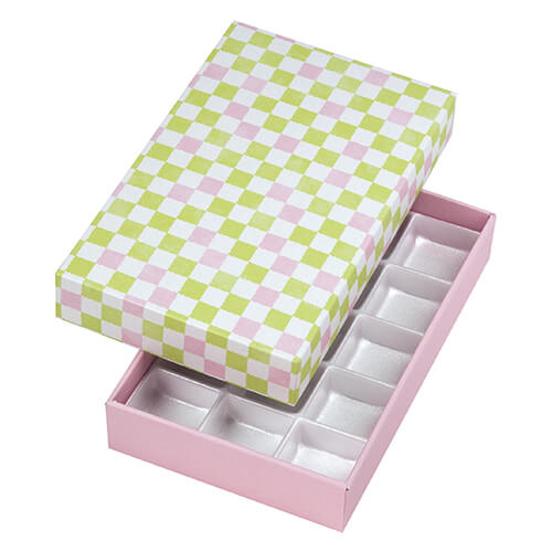 格子　わかくさ色１５ヶ入　トレー付画像