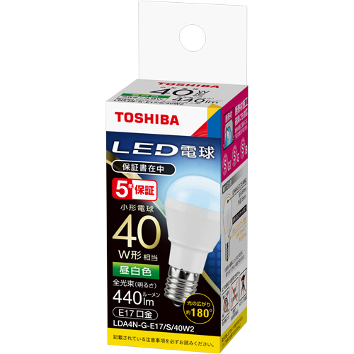 LED電球 ﾐﾆｸﾘﾌﾟﾄﾝ形 E17口金 3.8W 昼白色 1個