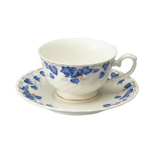 ブルーターフ高台兼用碗皿　３客セット画像