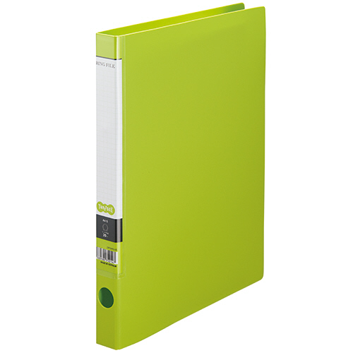 Oﾘﾝｸﾞﾌｧｲﾙ A4ﾀﾃ 2穴 150枚 ﾘﾝｸﾞ内径20mm背幅32mmﾗｲﾄｸﾞﾘｰﾝ 1ｾｯﾄ(10冊)画像