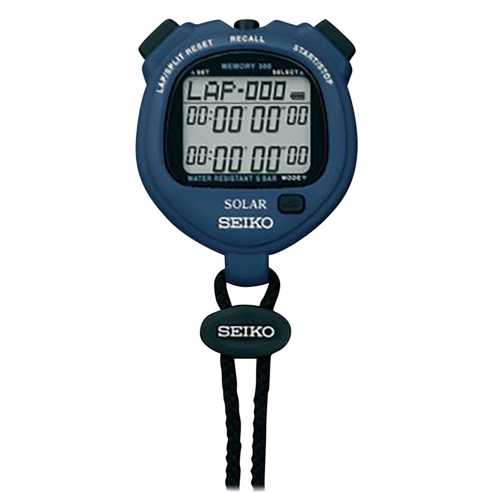 デジタルストップウォッチ（ソーラー充電型） ブルー画像