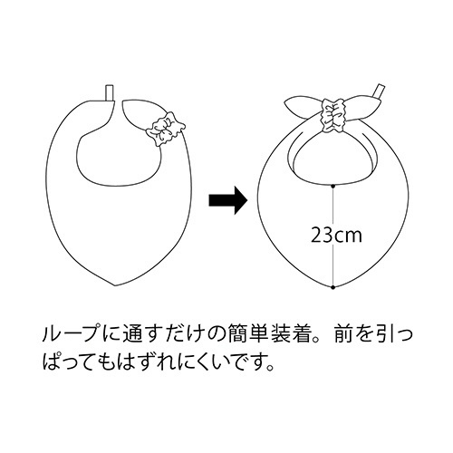 素敵エプロン　ホワイト　1枚 白いエプロンが前面を向いている様子、シンプルで洗練されたデザインが際立つ。