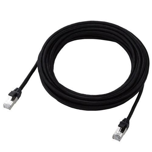 ＬＡＮケーブル　ＣＡＴ７　７ｍ　メッシュ　ブラック