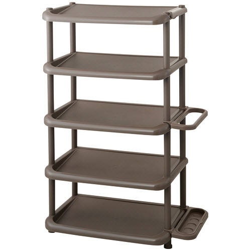 ｼｭｰｽﾞｽﾄﾚｰｼﾞ 5段ﾜｲﾄﾞ ﾌﾞﾗｳﾝ 1台画像