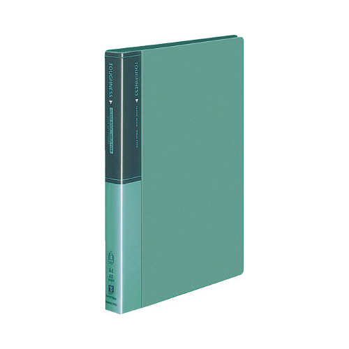 クリヤーブックタフネス固定式Ａ４縦４０Ｐ緑Ｘ３画像