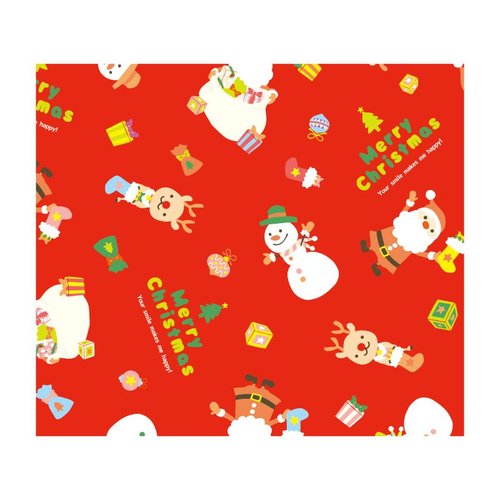 紙手提袋 クリスマスバスケット(赤) 半切 ベルベ画像