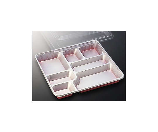 仕出弁当 DX仕切 Rー8ーN 透明蓋付 160枚画像