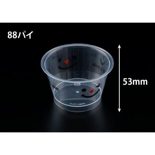 デザートカップ RP88-170 クリアー ニコニコ リスパック画像