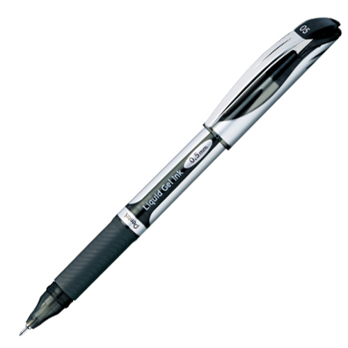 ゲルインクボールペン　エナージェル　キャップ式　0.5mm　黒　1本
