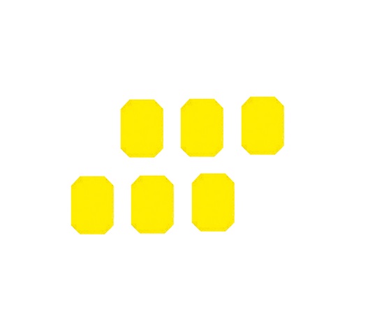 マグネットマーク（文字なし） 蛍光イエロー 6個入