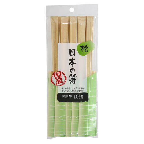 割り箸　日本の箸　檜天削箸24cm　10膳画像