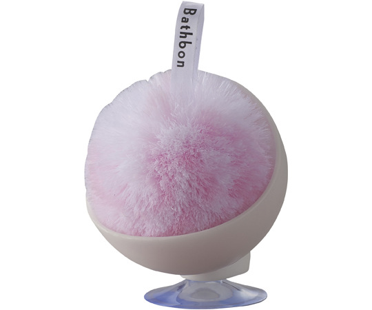 バスボンくん抗菌 洗面台スッキリポンポン ケース付 ピンク画像