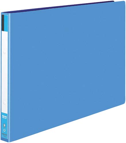 リングファイルボード表紙青Ａ３横背幅３０ｍｍ１０冊画像