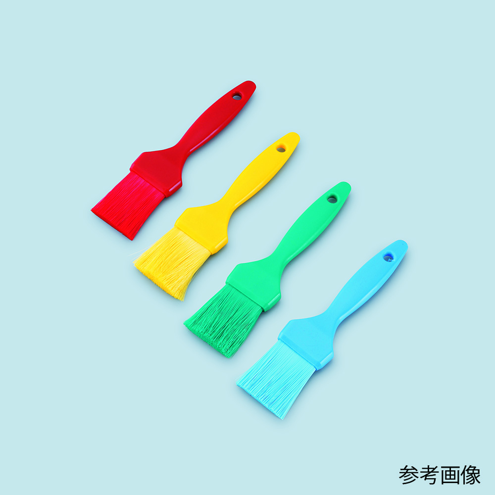 サーモンレジンブラシ　210×50×50mm　ソフト　青 青色の柔らかなブラシが平置きで見える状態