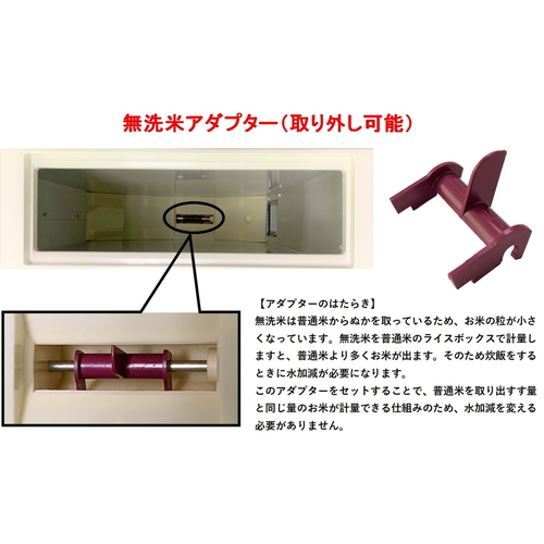 米びつ　5kg用　スリム　ライスディスペンサー　ホワイト　6kg スリムな形状で中身が確認できる透明な窓付きの容器。