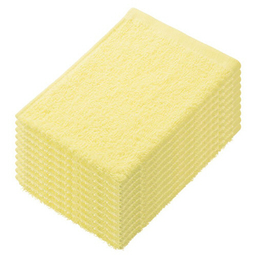 少し厚手のおしぼりﾀｵﾙ ｲｴﾛｰ 1ﾊﾟｯｸ(10枚)画像