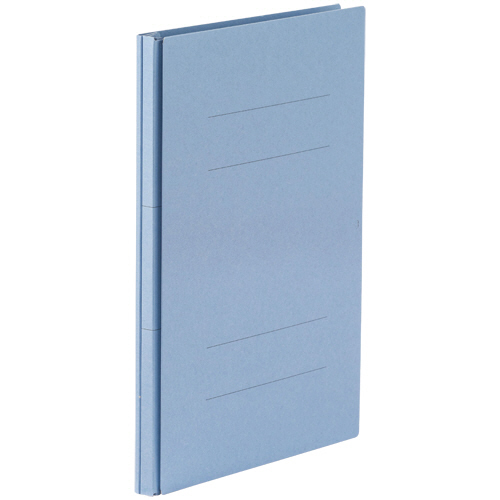 背幅伸縮ﾌﾗｯﾄﾌｧｲﾙ(PPﾗﾐ表紙) A4ﾀﾃ 1000枚収容 背幅18-118mm ﾌﾞﾙｰ 1冊画像