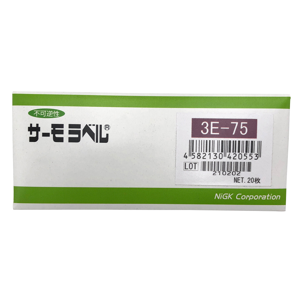 サーモラベル(R)3Eシリーズ(不可逆/3点式)　20枚入画像